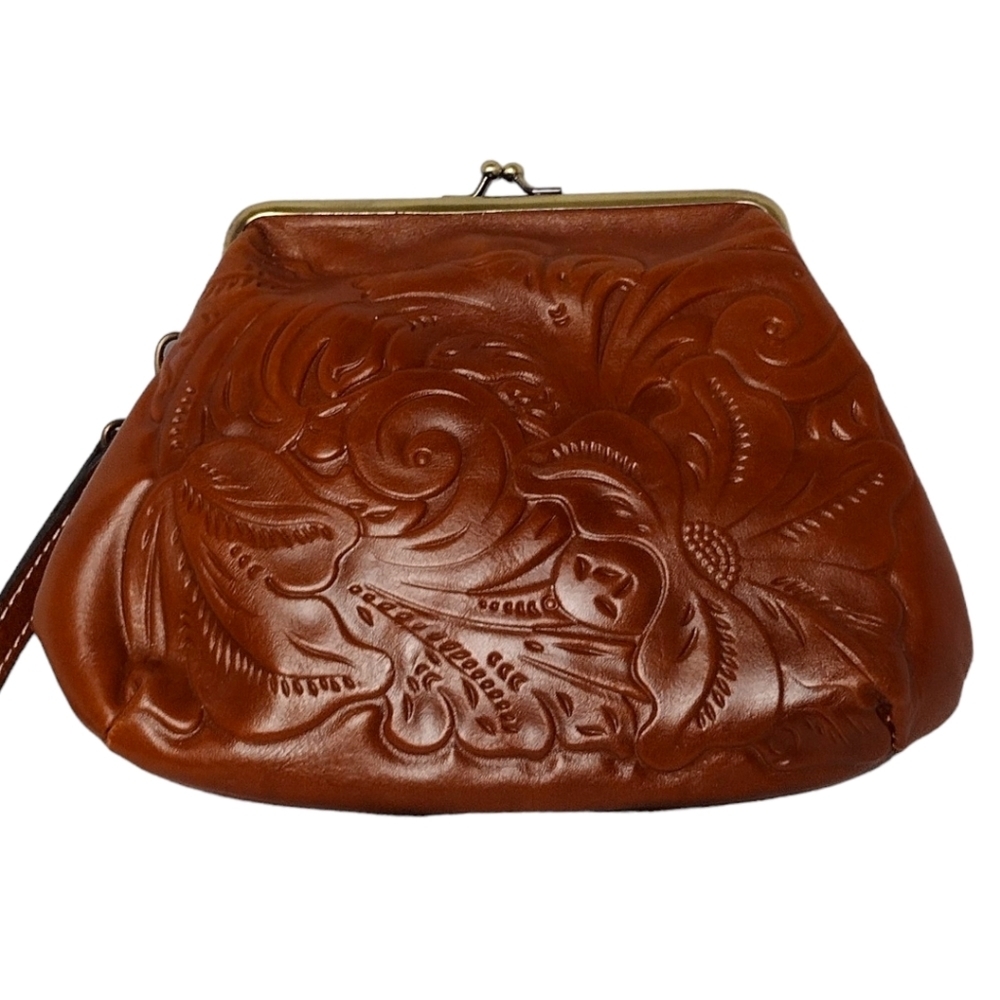 Patricia Nash Savena Tooled Leather Clutch Wristlet